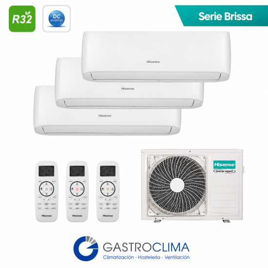 Aire Acondicionado Hisense Multi Split 3x1 3AMW62+3000+2200+2200