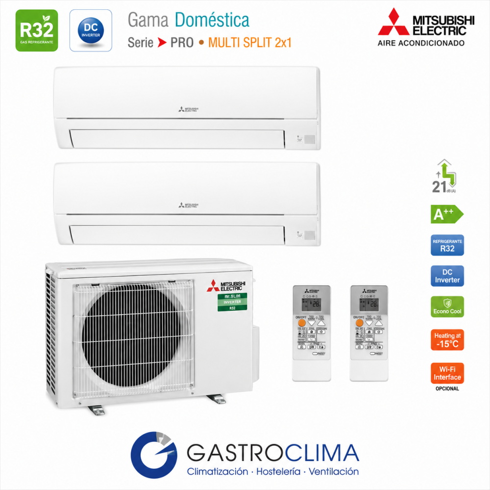 Aire acondicionado Split Mitsubishi Electric 2x1 MXZ-2DM40VA